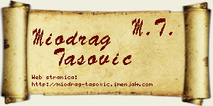Miodrag Tašović vizit kartica